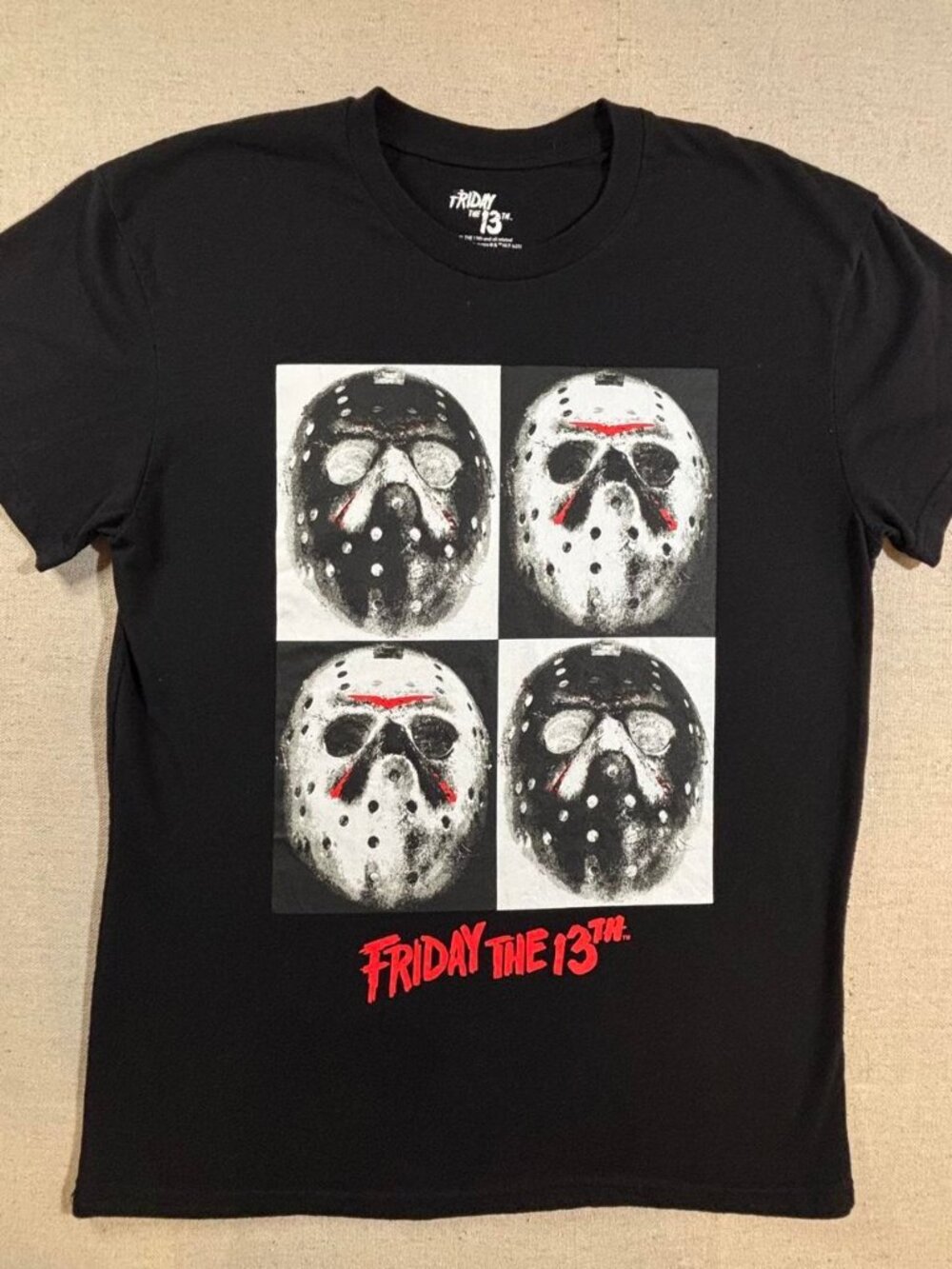 Friday the 13th Jason Hockey Mask Graphic Tee Mens M